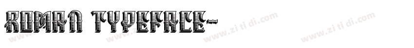 Roman typeface字体转换